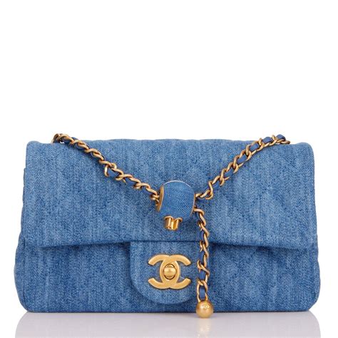 chanel denim small flap bag